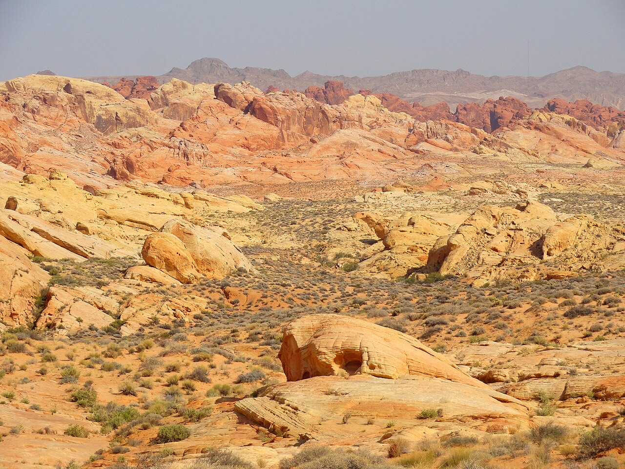 Red Aztec sandstone formations in Valley of Fire State Park, Nevada
